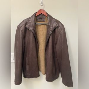 ANDREW MARC Men’s Brown Leather Jacket